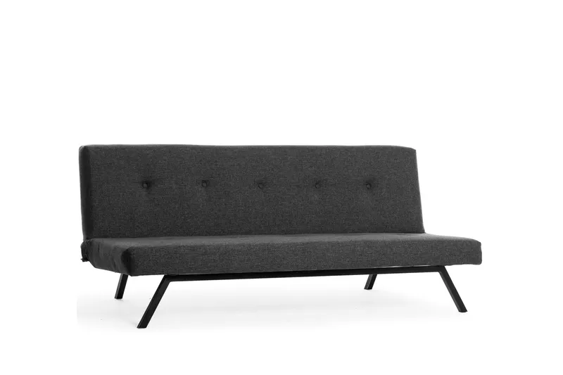 Hetalia 3-seters Langsgående Sovesofa 102x180 cm i Stoff, Mørkegrå