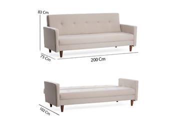 Hiko Sovesofa - Cream - Møbler - Sofaer - Sovesofaer - 3 seters sovesofa