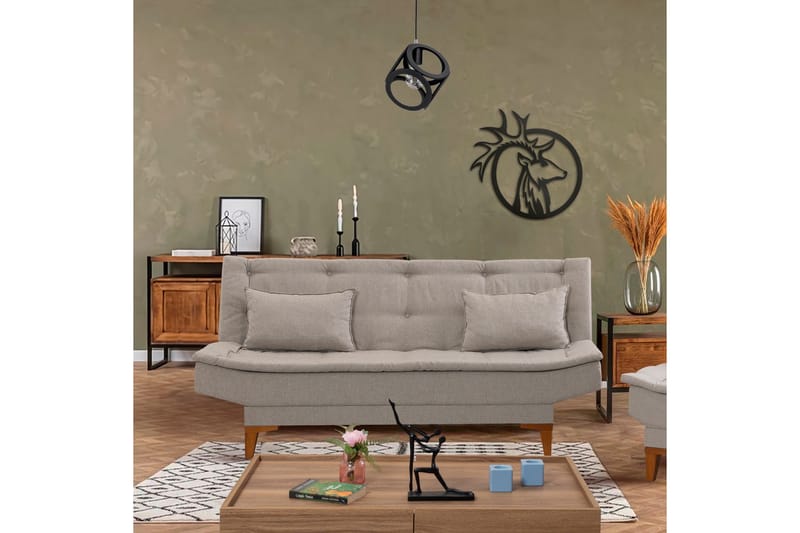 Hunterville Sovesofa 3-seters 106x186 - Krem - Møbler - Sofaer - Sovesofaer - 3 seters sovesofa