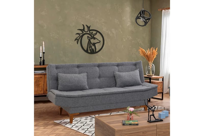 Hunterville Sovesofa 3-seters 106x188 - Mørkegrå - Møbler - Sofaer - Sovesofaer - 3 seters sovesofa