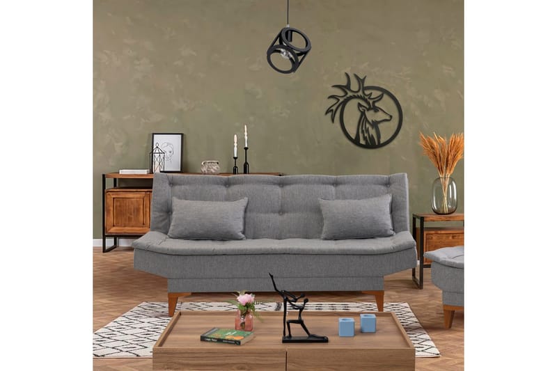 Hunterville Sovesofa 3-seters 106x189 - Grå - Møbler - Sofaer - Sovesofaer - 3 seters sovesofa