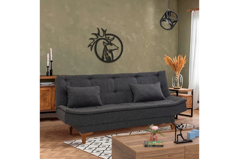 Hunterville Sovesofa 3-seters 106x192 - Antrasitt - Møbler - Sofaer - Sovesofaer - 3 seters sovesofa