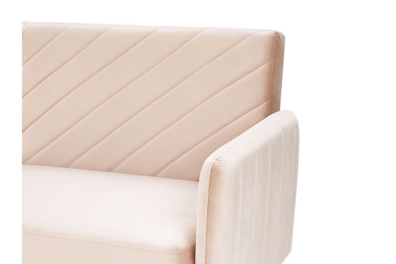 Induja 3-seters Sovesofa - Fløyel/Beige - Møbler - Sofaer - Sovesofaer - 3 seters sovesofa