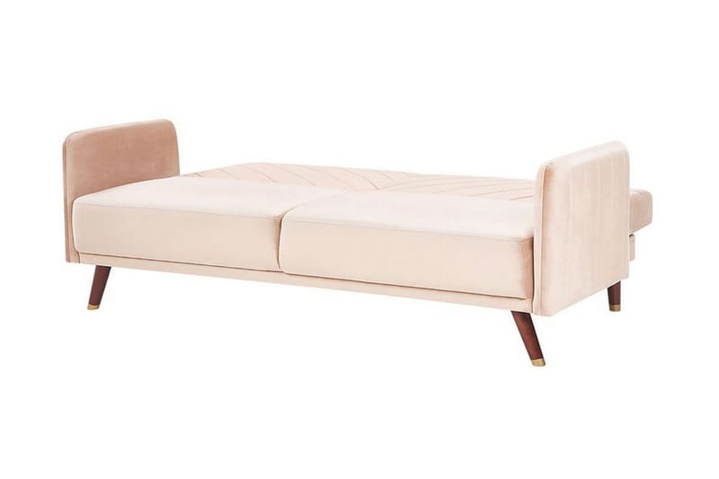 Induja 3-seters Sovesofa - Fløyel/Beige - Møbler - Sofaer - Sovesofaer - 3 seters sovesofa