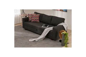 3-seters sovesofa Iroulport Antrasitt - Antrasitt - Møbler - Sofaer - Sovesofaer - 3 seters sovesofa