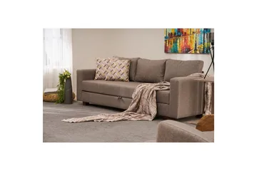 3-seters sovesofa Iroulport Arzilla Brun - Brun - Møbler - Sofaer - Sovesofaer - 3 seters sovesofa