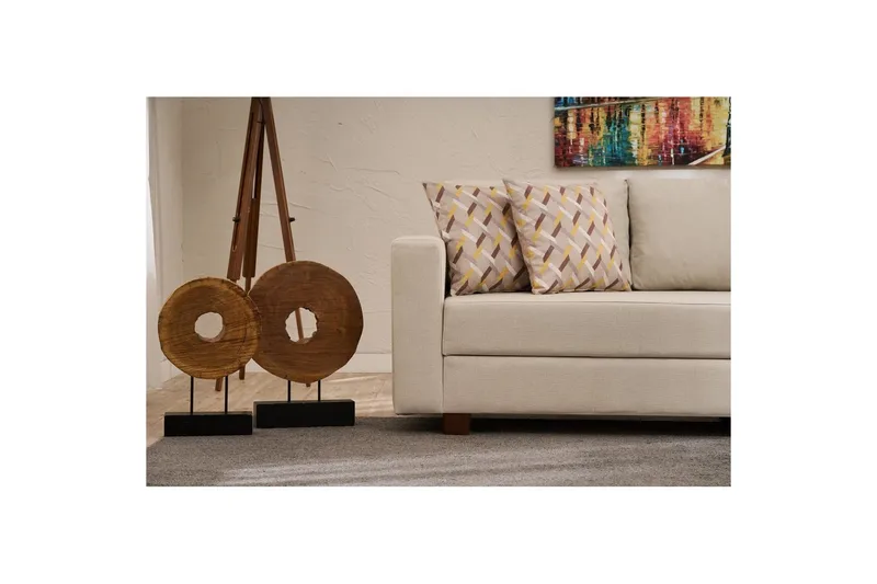 3-seters sovesofa Iroulport Arzilla Krem - Krem - Møbler - Sofaer - Sovesofaer - 3 seters sovesofa