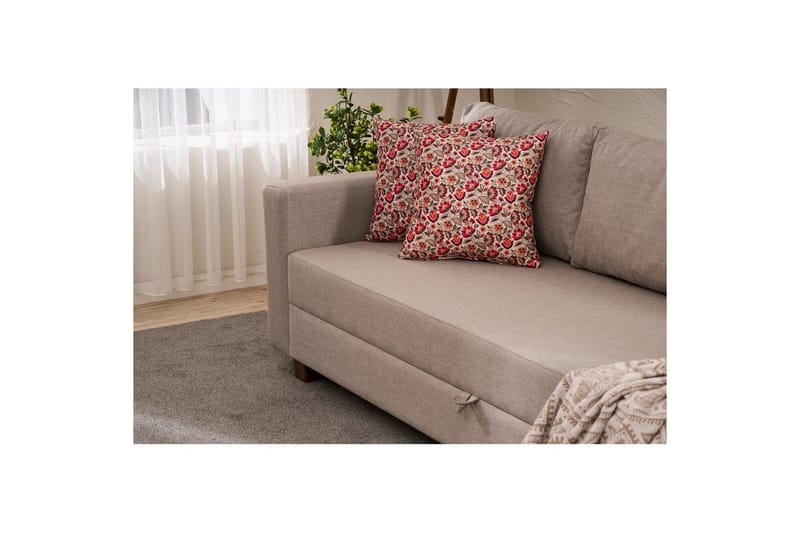 3-seters sovesofa Iroulport Beige - Beige - Møbler - Sofaer - Sovesofaer - 3 seters sovesofa