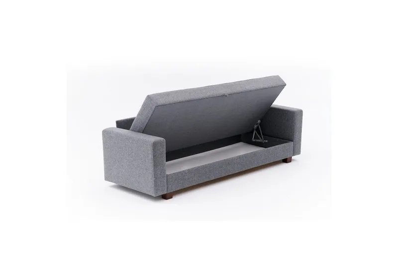 3-seters sovesofa Iroulport Grå - Grå - Møbler - Sofaer - Sovesofaer - 3 seters sovesofa