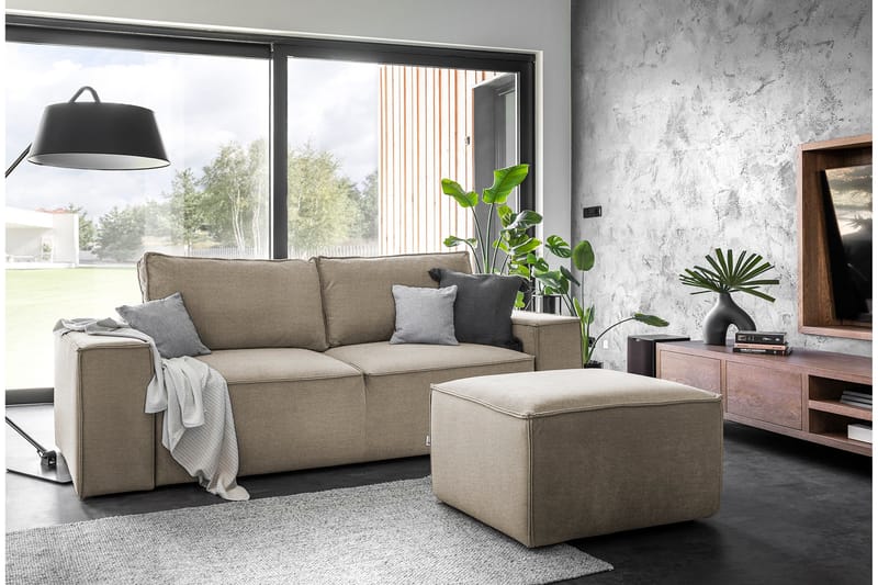 Kamli Sovesofa 3-seters med Oppbevaring, Beige