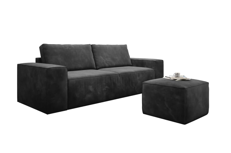 Kamli Sovesofa 3-seters med Oppbevaring - Brun - Møbler - Sofaer - Sovesofaer - 3 seters sovesofa