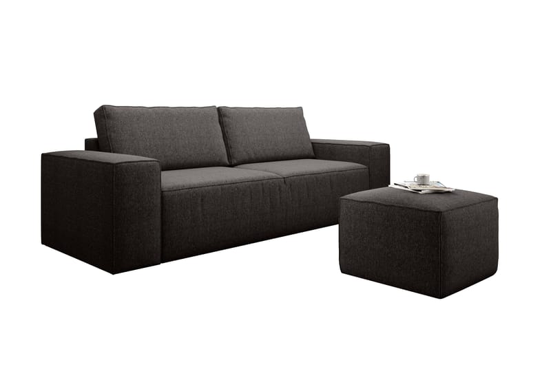 Kamli Sovesofa 3-seters med Oppbevaring - Brun - Møbler - Sofaer - Sovesofaer - 3 seters sovesofa