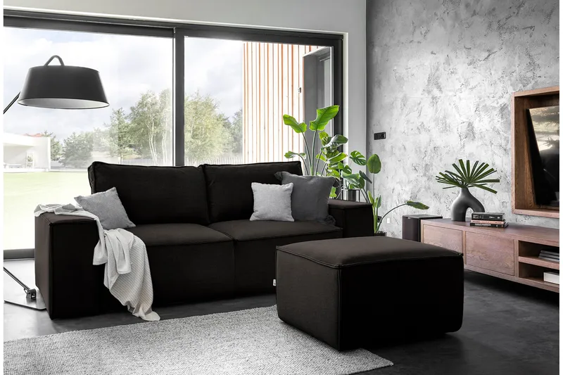 Kamli Sovesofa 3-seters med Oppbevaring - Brun - Møbler - Sofaer - Sovesofaer - 3 seters sovesofa