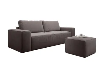 Kamli Sovesofa 3-seters med Oppbevaring - Brun - Møbler - Sofaer - Sovesofaer - 3 seters sovesofa