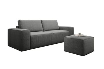 Kamli Sovesofa 3-seters med Oppbevaring - Grå - Møbler - Sofaer - Sovesofaer - 3 seters sovesofa