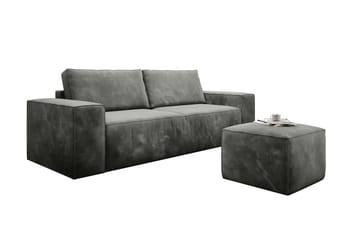 Kamli Sovesofa 3-seters med Oppbevaring - Grå - Møbler - Sofaer - Sovesofaer - 3 seters sovesofa