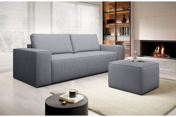 Kamli Sovesofa 3-seters med Oppbevaring - Grå - Møbler - Sofaer - Sovesofaer - 3 seters sovesofa