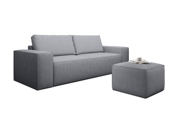 Kamli Sovesofa 3-seters med Oppbevaring - Grå - Møbler - Sofaer - Sovesofaer - 3 seters sovesofa