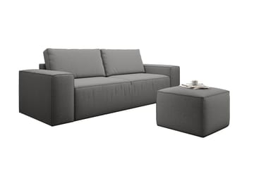 Kamli Sovesofa 3-seters med Oppbevaring - Grå - Møbler - Sofaer - Sovesofaer - 3 seters sovesofa