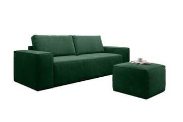 Kamli Sovesofa 3-seters med Oppbevaring - Grønn - Møbler - Sofaer - Sovesofaer - 3 seters sovesofa