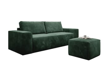 Kamli Sovesofa 3-seters med Oppbevaring - Grønn - Møbler - Sofaer - Sovesofaer - 3 seters sovesofa