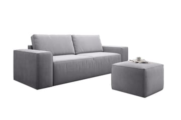 Kamli Sovesofa 3-seters med Oppbevaring - Lysegrå - Møbler - Sofaer - Sovesofaer - 3 seters sovesofa
