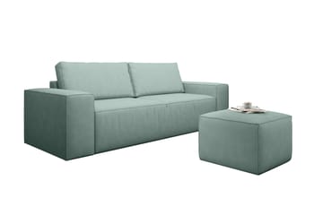 Kamli Sovesofa 3-seters med Oppbevaring - Lysegrønn - Møbler - Sofaer - Sovesofaer - 3 seters sovesofa