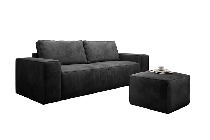 Kamli Sovesofa 3-seters med Oppbevaring - Mørkegrå - Møbler - Sofaer - Sovesofaer - 3 seters sovesofa