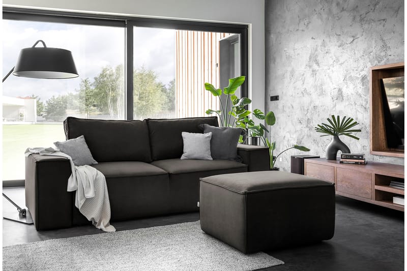 Kamli Sovesofa 3-seters med Oppbevaring, Mørkegrå