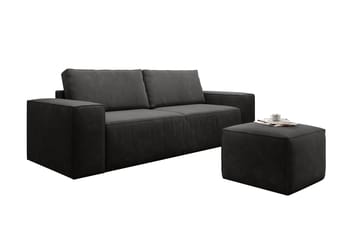 Kamli Sovesofa 3-seters med Oppbevaring - Mørkegrå - Møbler - Sofaer - Sovesofaer - 3 seters sovesofa