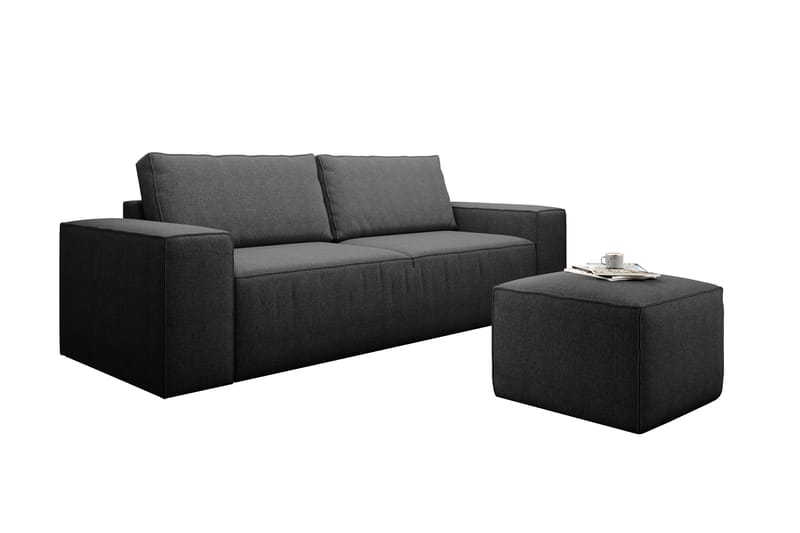 Kamli Sovesofa 3-seters med Oppbevaring - Mørkegrå - Møbler - Sofaer - Sovesofaer - 3 seters sovesofa