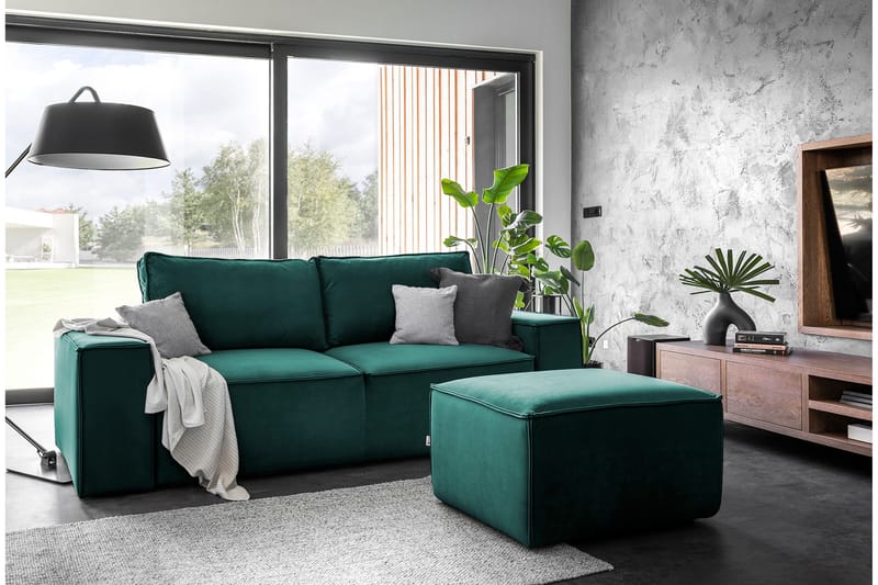 Kamli Sovesofa 3-seters med Oppbevaring, Turkis