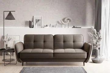 Katsuya Sovesofa 3-seters - Beige/Brun - Møbler - Sofaer - Sovesofaer - 3 seters sovesofa