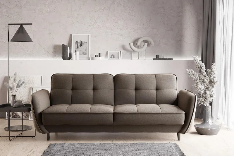 Katsuya Sovesofa 3-seters - Beige/Brun - Møbler - Sofaer - Sovesofaer - 3 seters sovesofa