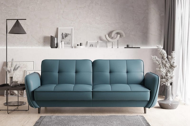 Katsuya Sovesofa 3-seters - Blå - Møbler - Sofaer - Sovesofaer - 3 seters sovesofa