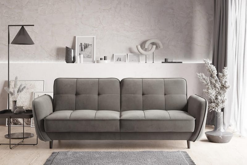 Katsuya Sovesofa 3-seters - Grå - Møbler - Sofaer - Sovesofaer - 3 seters sovesofa