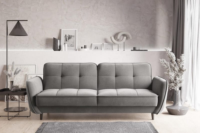Katsuya Sovesofa 3-seters - Grå - Møbler - Sofaer - Sovesofaer - 3 seters sovesofa