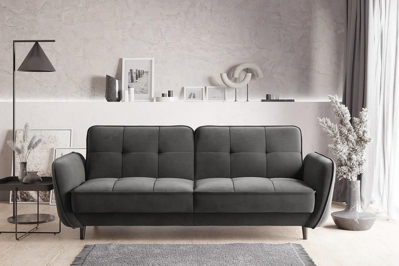 Katsuya Sovesofa 3-seters - Grå - Møbler - Sofaer - Sovesofaer - 3 seters sovesofa