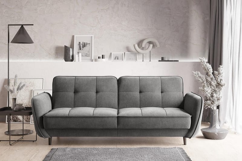 Katsuya Sovesofa 3-seters - Grå - Møbler - Sofaer - Sovesofaer - 3 seters sovesofa