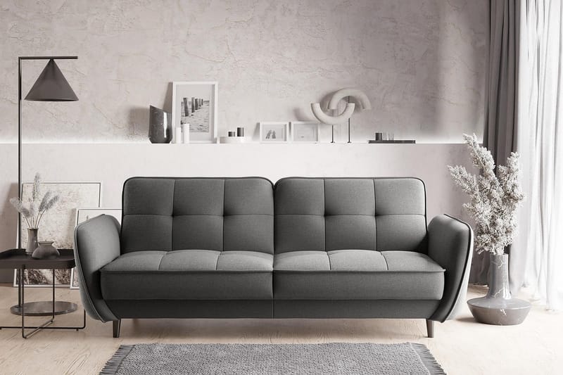 Katsuya Sovesofa 3-seters - Grå - Møbler - Sofaer - Sovesofaer - 3 seters sovesofa