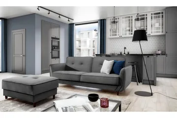 Katsuya Sovesofa 3-seters - Grå - Møbler - Sofaer - Sovesofaer - 3 seters sovesofa