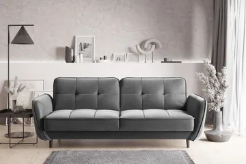 Katsuya Sovesofa 3-seters - Grå - Møbler - Sofaer - Sovesofaer - 3 seters sovesofa
