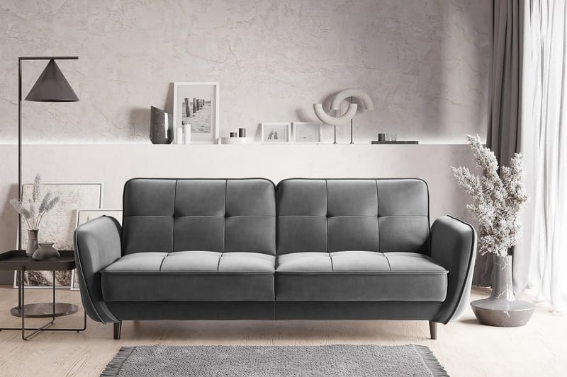 Katsuya Sovesofa 3-seters - Grå - Møbler - Sofaer - Sovesofaer - 3 seters sovesofa