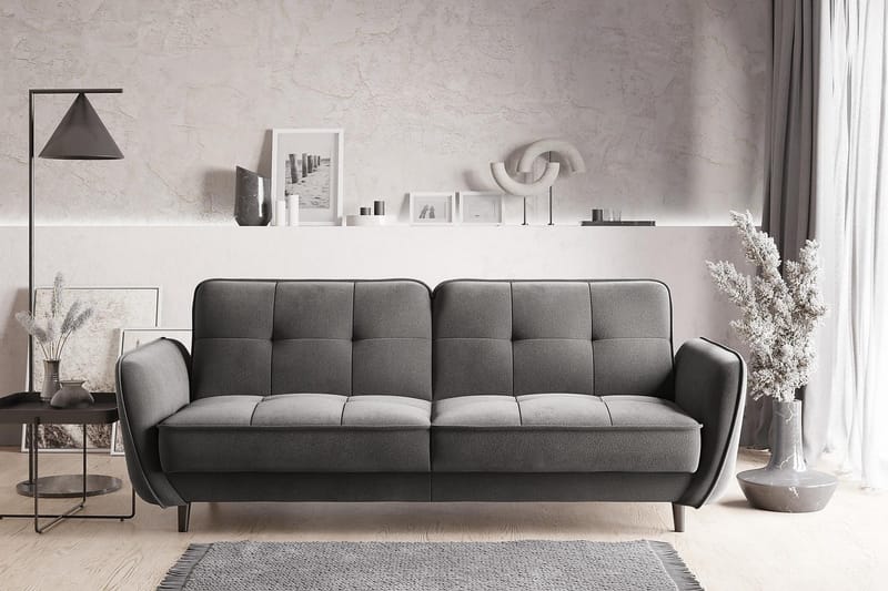Katsuya Sovesofa 3-seters - Grå - Møbler - Sofaer - Sovesofaer - 3 seters sovesofa