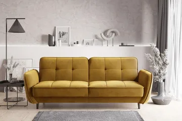 Katsuya Sovesofa 3-seters - Gul - Møbler - Sofaer - Sovesofaer - 3 seters sovesofa
