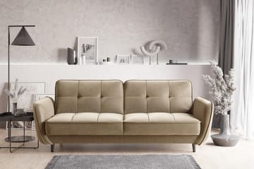Katsuya Sovesofa 3-seters - Gul/Beige - Møbler - Sofaer - Sovesofaer - 3 seters sovesofa