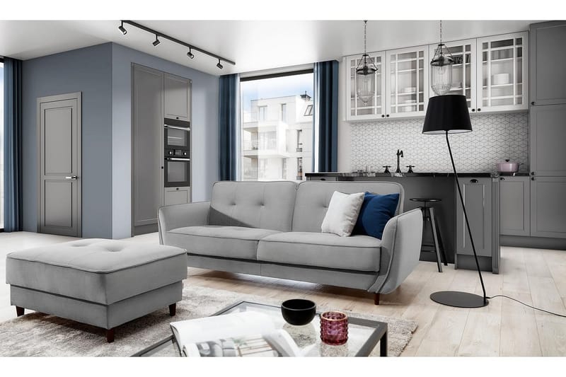 Katsuya Sovesofa 3-seters - Lysegrå - Møbler - Sofaer - Sovesofaer - 3 seters sovesofa