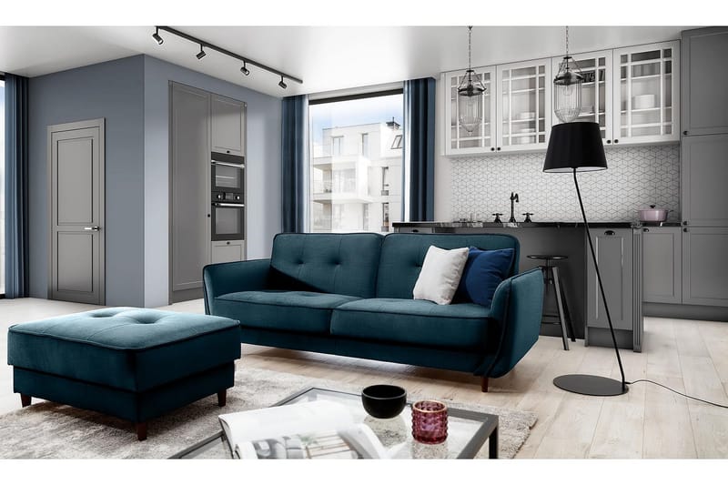 Katsuya Sovesofa 3-seters, Mørkeblå