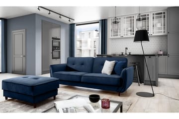 Katsuya Sovesofa 3-seters - Mørkeblå - Møbler - Sofaer - Sovesofaer - 3 seters sovesofa