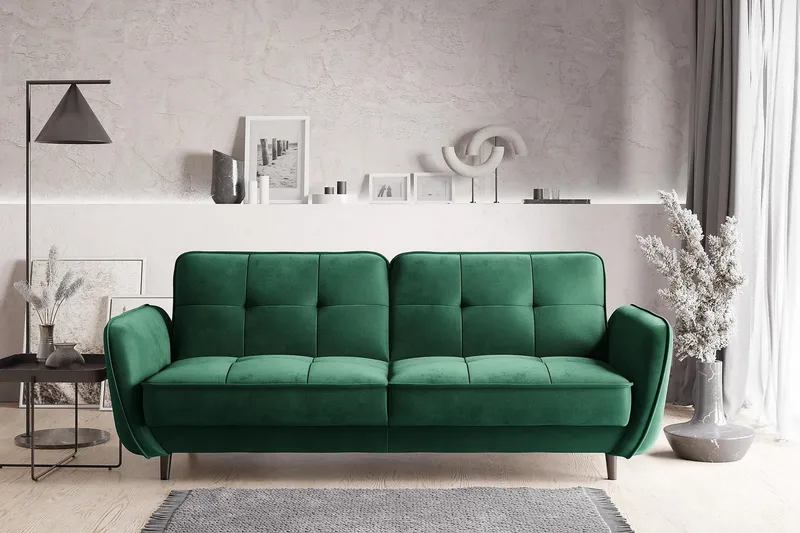 Katsuya Sovesofa 3-seters - Mørkegrønn - Møbler - Sofaer - Sovesofaer - 3 seters sovesofa
